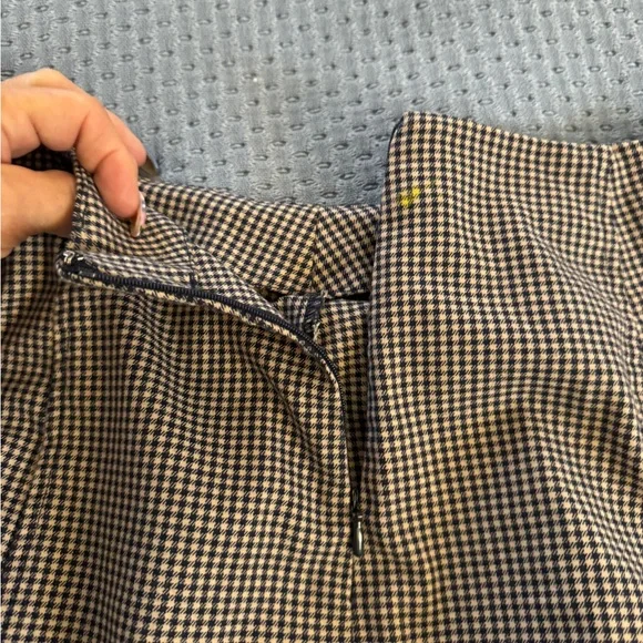 Urban Outfitters High-Waist Tan Houndstooth Mini Skirt-Size Medium - Picture 5 of 7